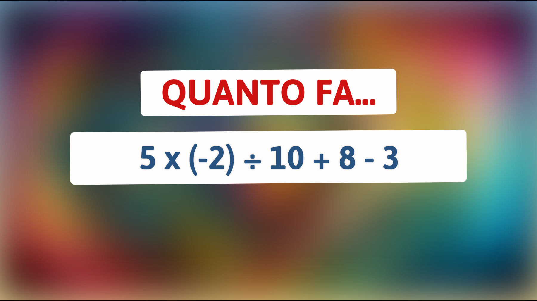 \"Riesci a risolvere questo enigma matematico che solo il 1% delle persone capisce? Scopri se sei tra i geni della matematica!\""