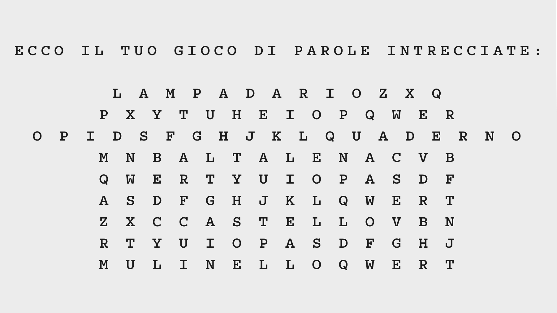 Scopri cosa rivela su di te la primissima parola che afferra la tua attenzione nel nostro gioco delle parole incrociate!"